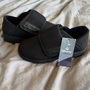 Silverts Women's Black Slip-On Loafers